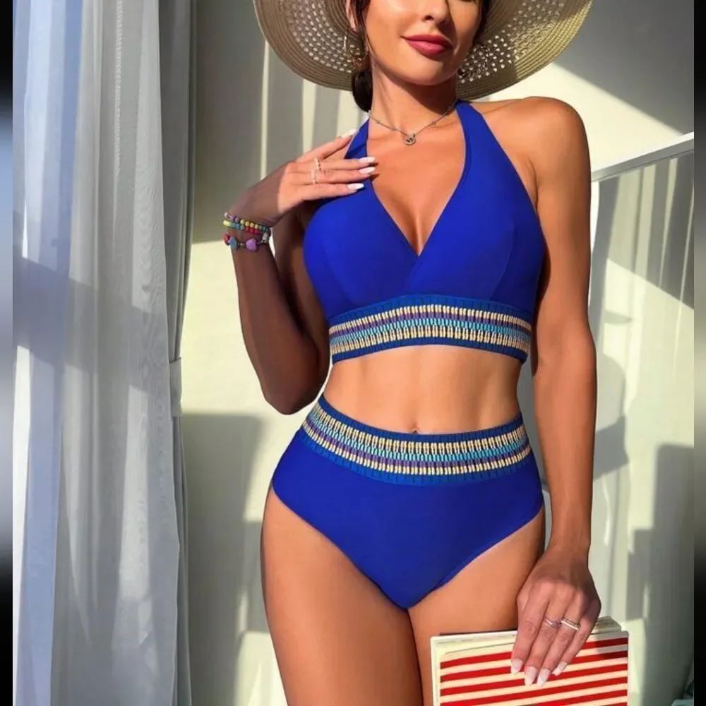 WOMEN'S COLORBLOCK TWO PIECE SWIMSUIT